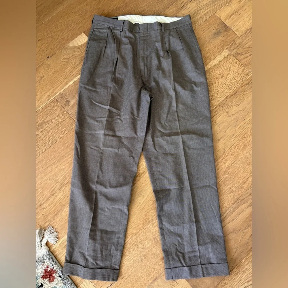 Polo ralph lauren tapered houndstooth pants with bottom cuff